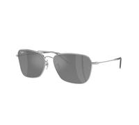 Ray - Ban Unisex RBR0102S CARAVAN REVERSE 003/GS Occhiali da sole Metallo Argento Argento Squadrata Normale Specchiato