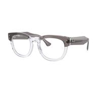 Ray - Ban Unisex RX0298V MEGA HAWKEYE 8111 Montature da vista Acetato Grigio Trasparente Squadrata Normale