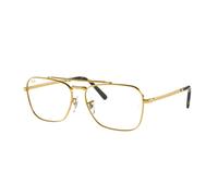 Ray - Ban Unisex RX3636V NEW CARAVAN 3086 Montature da vista Metallo Oro Trasparente Squadrata Normale
