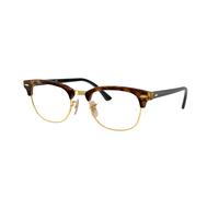 Ray - Ban Unisex RX5154 CLUBMASTER 5494 Montature da vista Acetato Marrone Trasparente Squadrata Normale