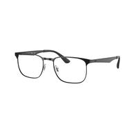 Ray - Ban Unisex RX6363 2904 Montature da vista Metallo Nero Trasparente Squadrata Normale