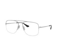 Ray - Ban Unisex RX6441 THE GENERAL GAZE 2501 Montature da vista Metallo Argento Trasparente Squadrata Normale