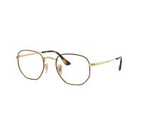 Ray - Ban Unisex RX6448 HEXAGONAL 2945 Montature da vista Metallo Tartaruga Trasparente Geometrica Normale