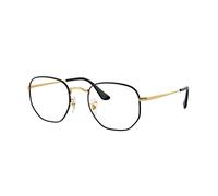 Ray - Ban Unisex RX6448 HEXAGONAL 3175 Montature da vista Metallo Nero Trasparente Geometrica Normale