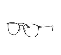 Ray - Ban Unisex RX6466 2904 Montature da vista Metallo Nero Trasparente Squadrata Normale