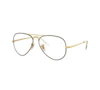 Ray - Ban Unisex RX6489 AVIATOR 2890 Montature da vista Metallo Oro Trasparente Pilot Normale