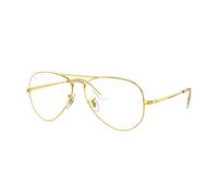 Ray - Ban Unisex RX6489 AVIATOR 3086 Montature da vista Metallo Oro Trasparente Pilot Normale