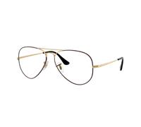 Ray - Ban Unisex RX6489 AVIATOR 3175 Montature da vista Metallo Nero Trasparente Pilot Normale