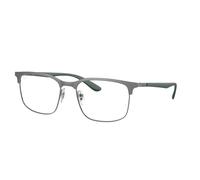Ray - Ban Unisex RX6518 2620 Montature da vista Metallo Grigio Trasparente Squadrata Normale