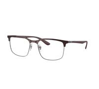 Ray - Ban Unisex RX6518 3162 Montature da vista Metallo Marrone Trasparente Squadrata Normale