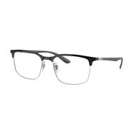 Ray - Ban Unisex RX6518 3163 Montature da vista Metallo Nero Trasparente Squadrata Normale