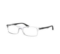 Ray - Ban Unisex RX7017 5943 Montature da vista Iniettato Trasparente Trasparente Squadrata Normale