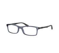 Ray - Ban Unisex RX7017 8122 Montature da vista Iniettato Blu Trasparente Squadrata Normale