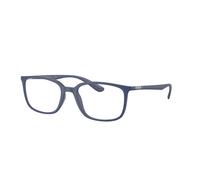 Ray - Ban Unisex RX7208 5207 Montature da vista Peek Blu Trasparente Pillow Normale