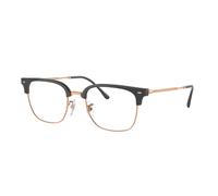 Ray - Ban Unisex RX7216 NEW CLUBMASTER 8322 Montature da vista Acetato Grigio Trasparente Squadrata Normale