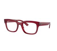 Ray - Ban Unisex RX7217 CHAD 8265 Montature da vista Iniettato Rosso Trasparente Squadrata Normale