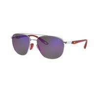 Ray - Ban Uomo Ray - Ban RB3659M F031H0 Occhiali da sole Acciaio Argento Blu Squadrata Polarizzata Specchiato