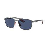 Ray - Ban Uomo Ray - Ban RB3715M F08580 Occhiali da sole Acciaio Grigio Blu Squadrata Normale