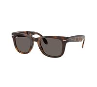 Ray - Ban Uomo Ray - Ban RB4105 FOLDING WAYFARER 710/B1 Occhiali da sole Nylon Tartaruga Grigio Squadrata Normale