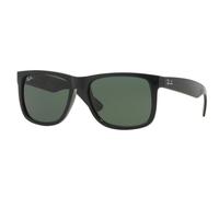 Ray - Ban Uomo Ray - Ban RB4165 JUSTIN 601/71 Occhiali da sole Iniettato Nero Verde Squadrata Normale