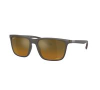 Ray - Ban Uomo Ray - Ban RB4385 6124A3 Occhiali da sole Peek Marrone Marrone Squadrata Polarizzata