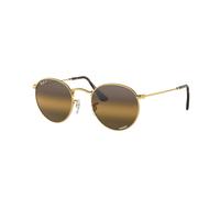 Ray - Ban Uomo RB3447 ROUND METAL 001/G5 Occhiali da sole Metallo Oro Marrone Rotonda Polarizzata Sfumato