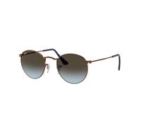 Ray - Ban Uomo RB3447 ROUND METAL 900396 Occhiali da sole Metallo Bronzo Blu Rotonda Normale