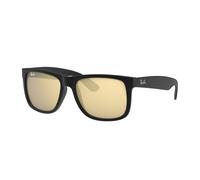 Ray - Ban Uomo RB4165 JUSTIN 622/5A Occhiali da sole Iniettato Nero Oro Squadrata Normale