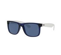 Ray - Ban Uomo RB4165 JUSTIN 651180 Occhiali da sole Plastica Blu Blu Squadrata