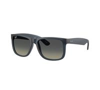 Ray - Ban Uomo RB4165 JUSTIN 681311 Occhiali da sole Nylon Blu Grigio Squadrata Normale Sfumato