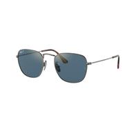 Ray - Ban Uomo RB8157 FRANK 9208T0 Occhiali da sole Titanio Canna di fucile Blu Squadrata Polarizzata Specchiato