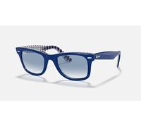 Ray Ban Wayfarer RB2140F 13193F 54-18 Blu Su Vichy Blu / Bianco