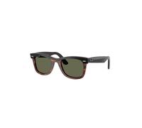 Ray-Ban - Wayfarer Street Neat - Occhiali da sole squadrati neri su Havana con lenti verdi polarizzate-Nero M
