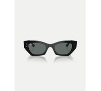Ray-Ban - Zena - Occhiali da sole irregolari neri con lenti grigie polarizzate-Nero S