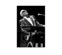 Ray Charles - Poster da parete impermeabile su tela, stampa HD resistente ai raggi UV, adatto per salotti e corridoi, ottimo come regalo, stile senza cornice, 60 x 90 cm
