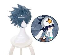 Ray da Aotu World Parrucche Cosplay a strati soffici corti blu Resistenza al calore Capelli sintetici Parrucca di costume di Halloween Carnevale di anime KUQX2122