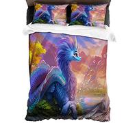 Raya e l'ultimo set di biancheria da letto per bambini, con motivo Sisu, copripiumino decorativo con 2 federe (135 x 200 cm + 80 x 80 cm x 2, Sisu1)