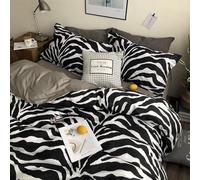 raya Funda Nórdica Cama 90 En blanco y negro Microfibra Extra Suave Transpirable Juego de Cama 3 Piezas, Funda Nórdica 150 X 220cm y 2 Funda de Almohada 50 X 75cm