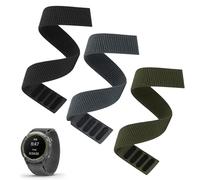 Rayakt Cinturino in nylon da 22 mm per Garmin Enduro Ultrafit per Fenix 6 / Fenix 5 / Fenix 7 / EPIX 2, adatto per polsi da 15 a 22 cm (5,9 "-8,7") - 3 pezzi di facile manutenzione