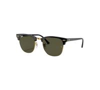Rayban - Occhiali da sole lifestyle - Clubmaster Polished Black On Arista G-15 Green - Nero