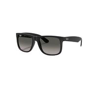 Rayban - Occhiali da sole lifestyle - Justin Classic Matte Rubber Black Dark Grey in Nylon - Nero