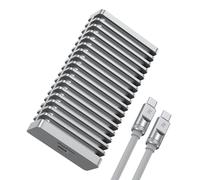 RayCue Enclosure SSD M.2 NVMe da 80 Gbps con ventola di raffreddamento, compatibile con Thunderbolt 5/4/3, USB 4.0/3.2/3.0/2.0 M-Key/(M&B) Key NVMe 2280 SSD fino a 8 TB