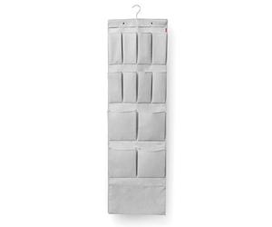 Rayen | Attaccapanni per Porta Multiuso | Organizzatore con Gancio per Porta | Ideale per Scarpe, borsette o fazzoletti | 45 x 120-150 cm | Grigio Chiaro