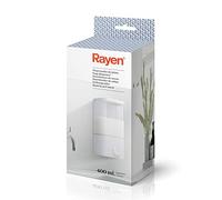 Rayen, Bianco, Dispenser per Sapone, Dimensioni, ABS, Medidas: 9 x 8 x 18,8 cm