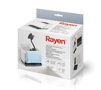 Rayen | Organizer per Utensili per lavello | Spazio Interno Personalizzabile | Vaschetta raccogligocce | Facile da Pulire, ABS, Grigio Chiaro e Grigio Scuro, Dimensioni: 17 x 13,3 x 11,5 cm