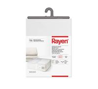 Rayen - Scatola d'immagazzinaggio di Biancheria e Coperte per Letto. Sacco di Tela per Biancheria con Lampo, graticola traspirabile, Pieghevole e Resistente. 55 x 65 x 20 cm. Bianco/Traslucido