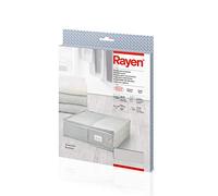 Rayen 2363.11 Scatola per immagazzinaggio Coperte da Letto. Sacco di Tela per Biancheria con Lampo, reticola traspirabile, piegabile e Resistente, Polyester, Grigio Chiaro/Traslucido, 0 cm