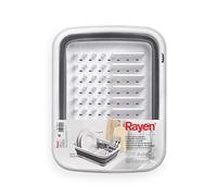 Rayen | Scolapiatti Pieghevole | Organizzazione Efficiente | Risparmio di Spazio | Fori di Drenaggio | Piedini Antiscivolo | Misure: Esteso: 37,7 x 29,3 x 11,5 cm, Piegato: 37,7 x 29,3 x 5 cm