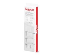 Rayen | Stendino Pieghevole per Porte e Pareti | Asticelle XXL | Superficie di Stenditura di 8 m | Multifunzionale | Bianco e Grigio | 62.5 x 32.7 x 124 cm