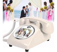 RayGenius Libro degli Ospiti Audio e Video, messaggi Video Personalizzati per Matrimoni Via Telefono, registra e conserva Le tue Occasioni Speciali,Beige